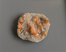 Load image into Gallery viewer, Dark Orange Stilbite with Chalcedony Natural Crystal 130x120mm - Crystal King Australia
