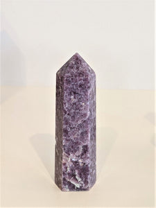 1 x Lepidolite Tower/Point Natural Crystal 90mm-95mm - Crystal King Australia