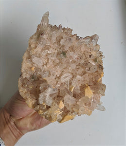 Pink Himalayan Quartz Cluster Natural Crystal /Mineral 145x130mm - Crystal King Australia