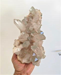 Large Green Phantom Quartz Cluster Natural Himalayan Rare Crystal (270x140mm) - Crystal King Australia