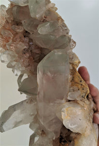 Large Green Phantom Quartz Cluster Natural Himalayan Rare Crystal (270x140mm) - Crystal King Australia