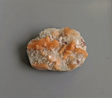 Load image into Gallery viewer, Dark Orange Stilbite with Chalcedony Natural Crystal 130x95mm - Crystal King Australia
