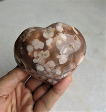 Load image into Gallery viewer, Flower Agate Heart Natural 90x70mm - Crystal King Australia
