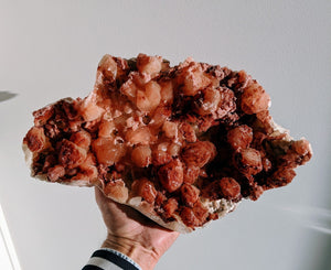 Red-Orange Stilbite (x-Large) Natural Crystal/Mineral 350x220mm Rare Collectors piece - Crystal King Australia