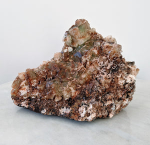Large Apophyllite Cluster Red & Green  Crystal (Free Standing) 200x170mm - Crystal King Australia