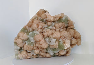 XX Large Green Apophyllite & Stilbite Free Standing Specimen (17kg) 33x32cm - Crystal King Australia
