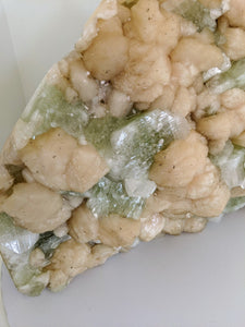 XX Large Green Apophyllite & Stilbite Free Standing Specimen (17kg) 33x32cm - Crystal King Australia