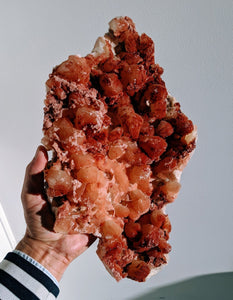 Red-Orange Stilbite (x-Large) Natural Crystal/Mineral 350x220mm Rare Collectors piece - Crystal King Australia