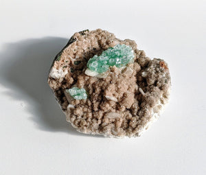 Green Apophyllite pointed Crystal RARE 100x100mm - Crystal King Australia