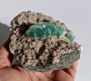 Green Apophyllite pointed Crystal RARE 100x100mm - Crystal King Australia