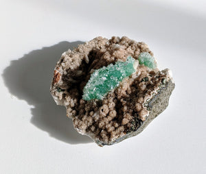 Green Apophyllite pointed Crystal RARE 100x100mm - Crystal King Australia