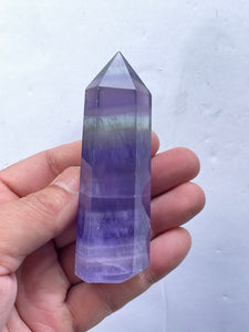 Blue Fluorite Tower Natural Crystal T891