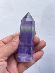 Blue Fluorite Tower Natural Crystal T891