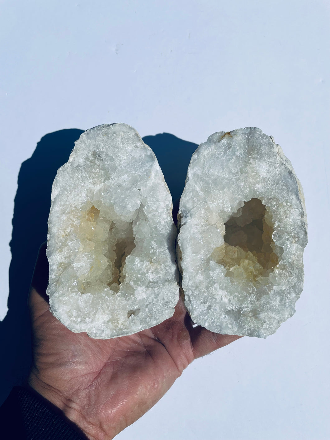 Moroccan Quartz Geode Pair Natural QG11